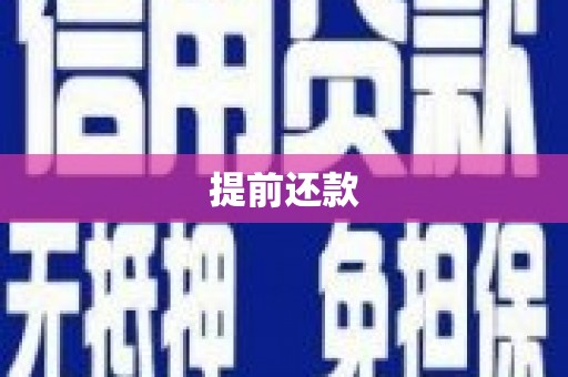 宁乡提前还款