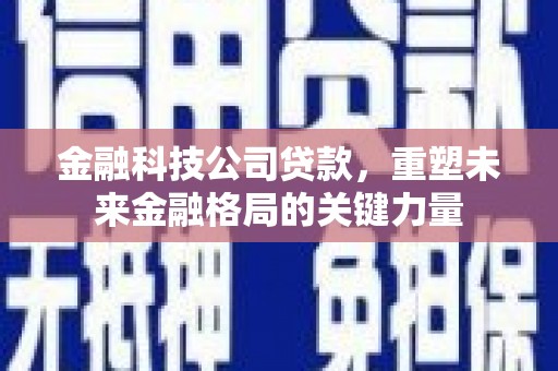 红岗金融科技公司贷款，重塑未来金融格局的关键力量