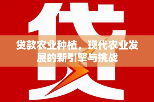 岳池贷款农业种植，现代农业发展的新引擎与挑战