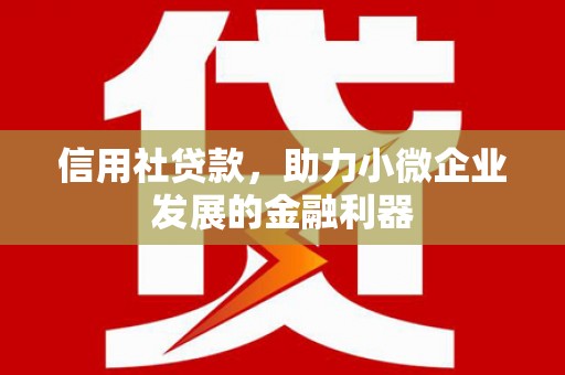 山阴信用社贷款，助力小微企业发展的金融利器