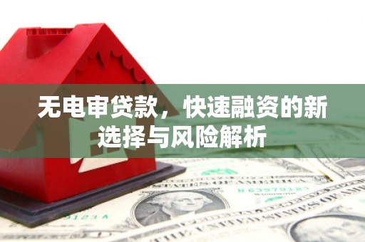 石家庄无电审贷款，快速融资的新选择与风险解析