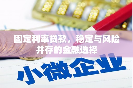剑阁固定利率贷款，稳定与风险并存的金融选择