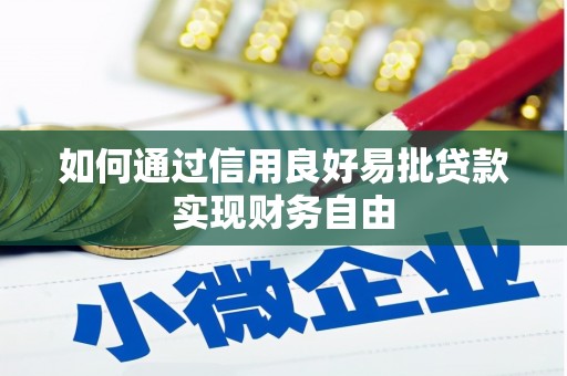 宜丰如何通过信用良好易批贷款实现财务自由